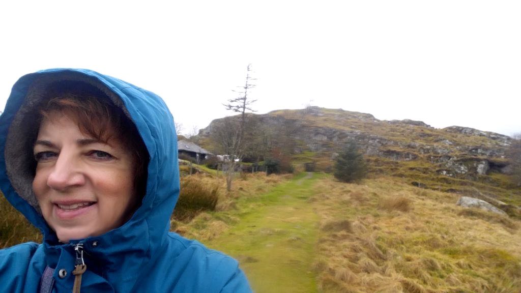 Kathie at Dunadd Fortress